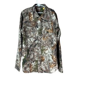 Cabela’s Camouflage Boys Long Sleeve Button Down Shirt Size 12